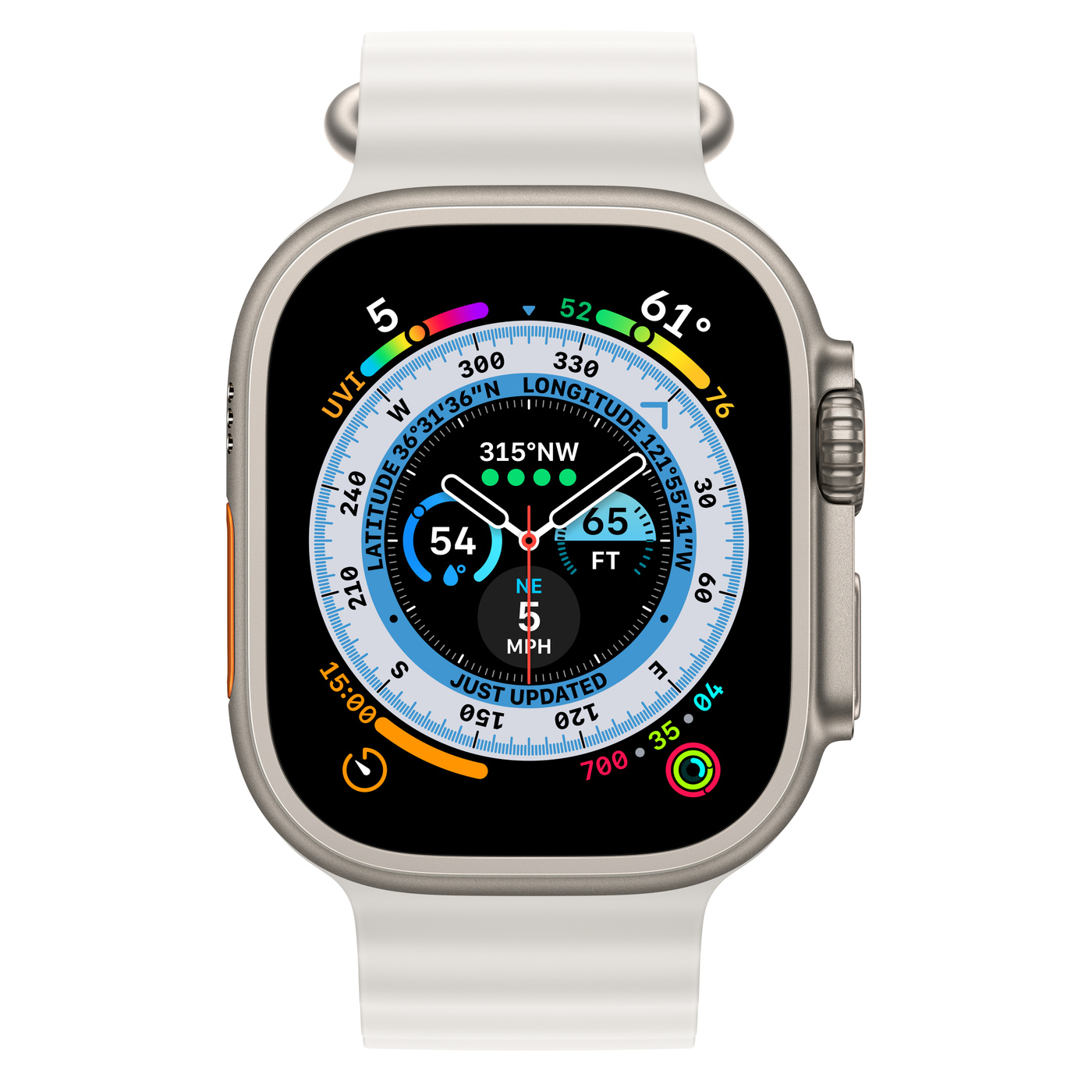 Умные часы Apple Watch Ultra 49 мм Titanium Case Ocean Band White