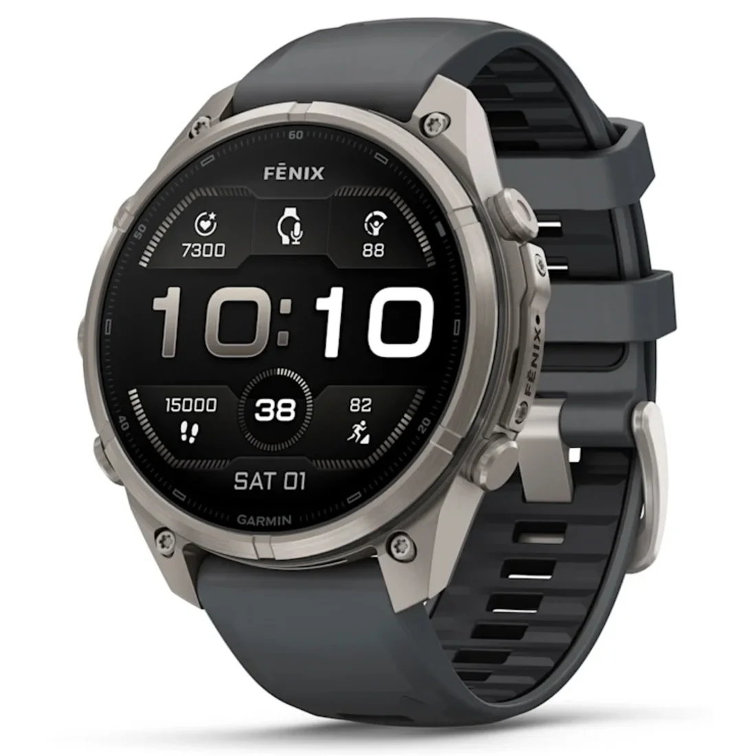 Умные часы Garmin fenix 9 Pro - 47 mm Titanium with Pebble Grey Silicone Band (010-04336-26)