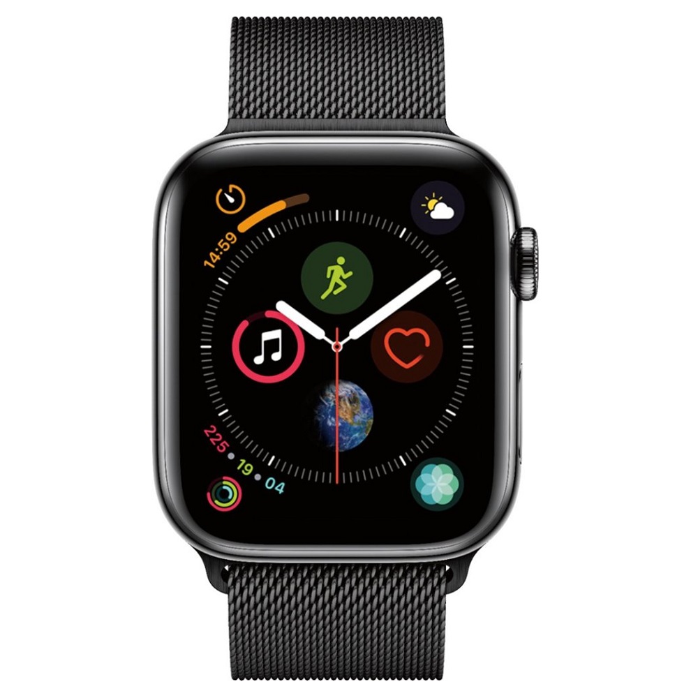Часы Apple Watch Series 4 GPS + Cellular 44mm (Space Black Stainless Steel Case with Space Black Milanese Loop Stainless Steel) (MTV62)