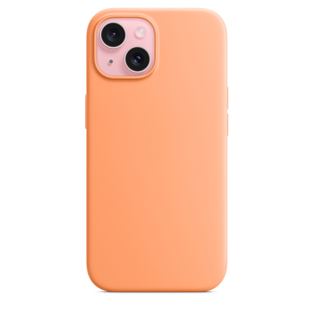 Силиконовый чехол Naturally Silicone Case with MagSafe Orange Sorbet для iPhone 15