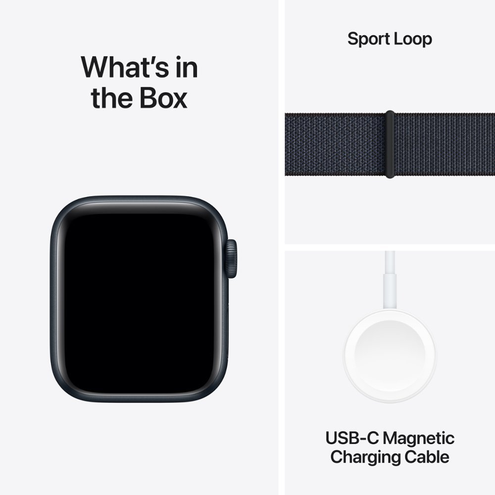 Умные часы Apple Watch Series SE 2024 Gen 2 40mm Aluminium Case, Midnight/Ink Sport Loop