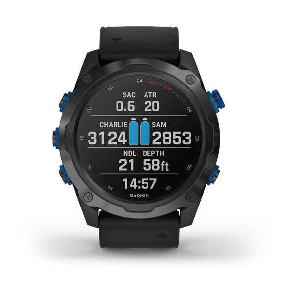 Умные часы Garmin Descent Mk2i Bundle, Titanium Carbon Grey DLC with Black Band (Includes Descent T1) (010-02132-13)