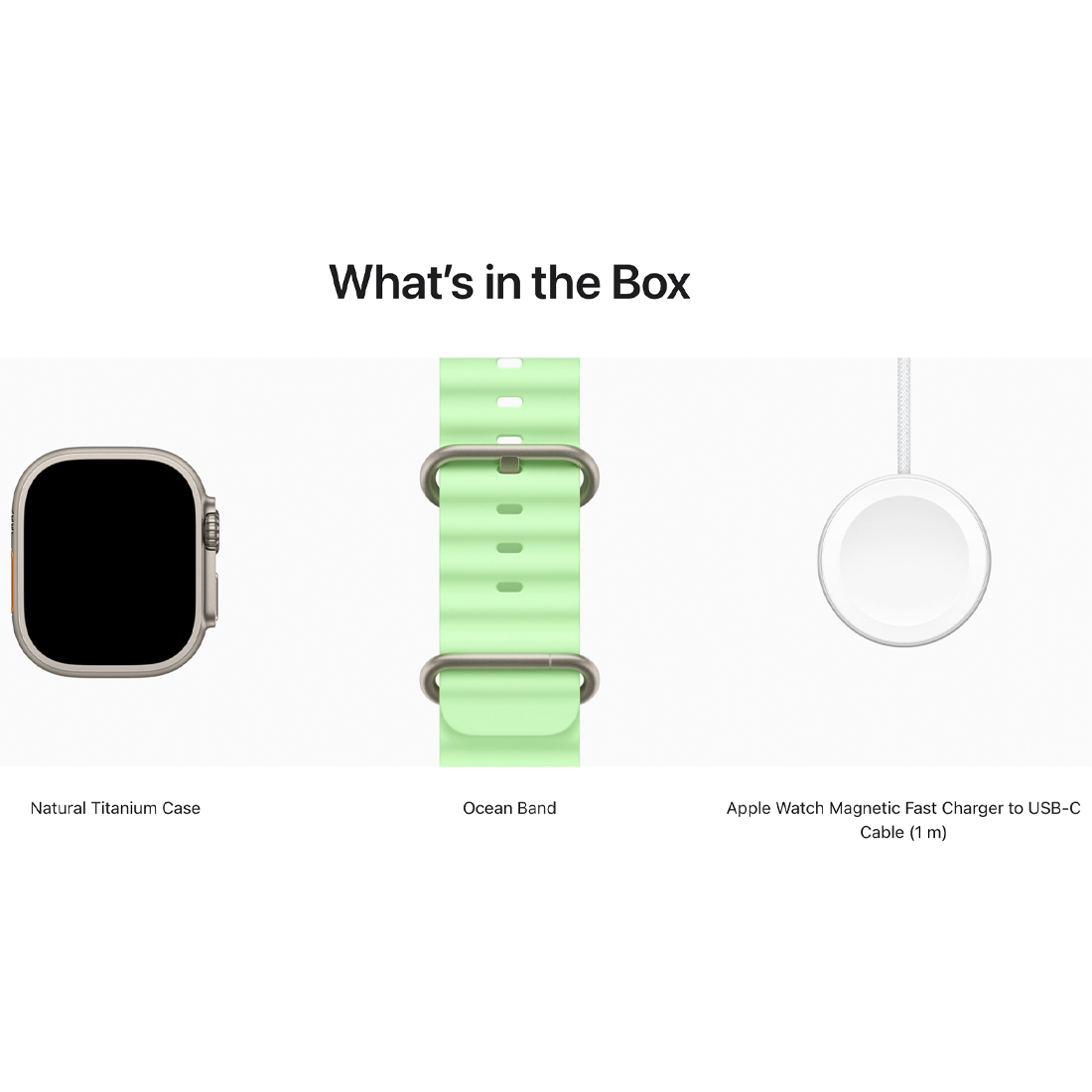 Умные часы Apple Watch Ultra 3 GPS + Cellular, 49mm Natural Titanium Case with Neon Green Ocean Band