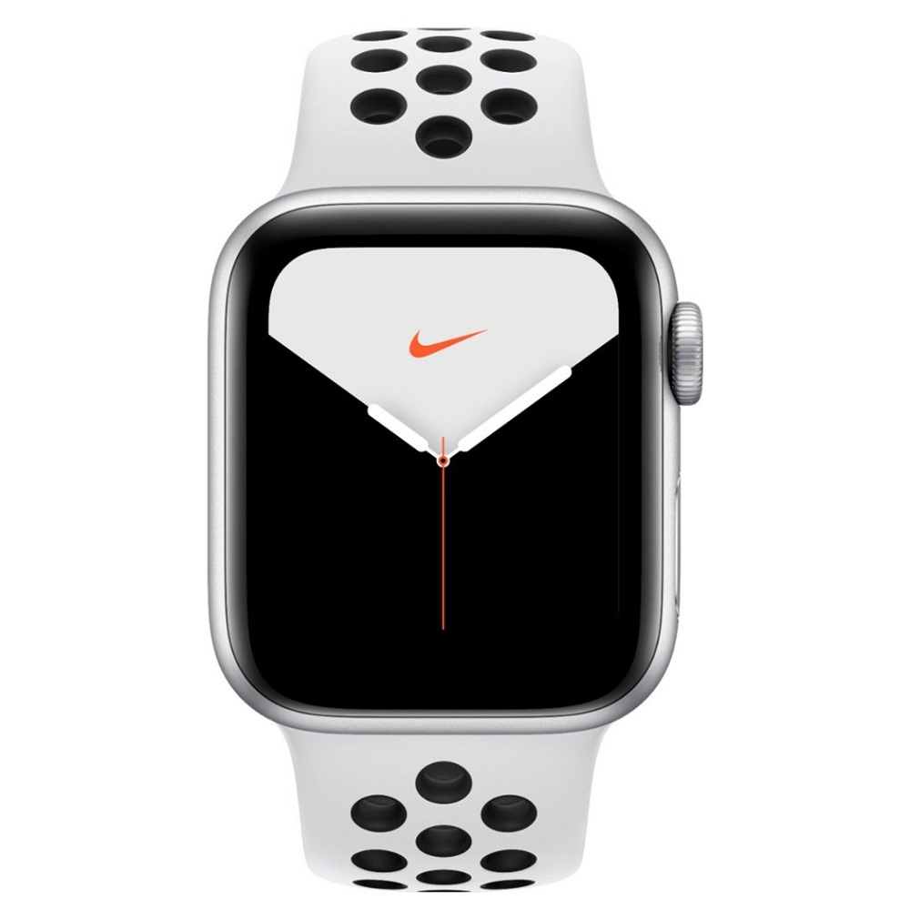 Часы Apple Watch Series 5 GPS 40mm Aluminum Case with Nike Sport Band (MX3R2RU/A) (Silver Aluminum Case with Pure Platinum/Black Nike Sport Band)