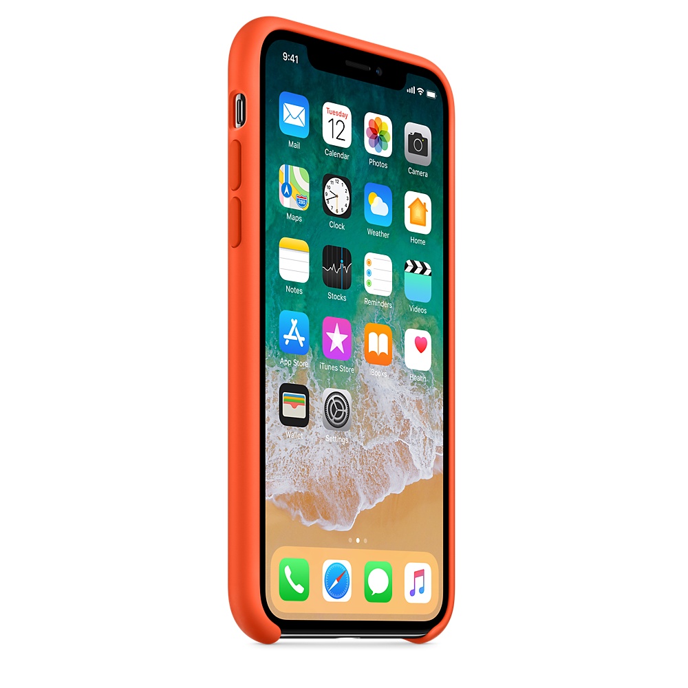 Силиконовый чехол Apple iPhone X Silicone Case - Spicy Orange (MR6F2ZM/A) для iPhone X
