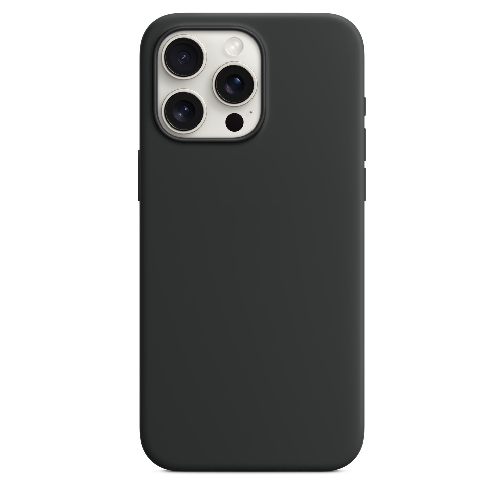 Силиконовый чехол Naturally Silicone Case with MagSafe Black для iPhone 15 Pro Max
