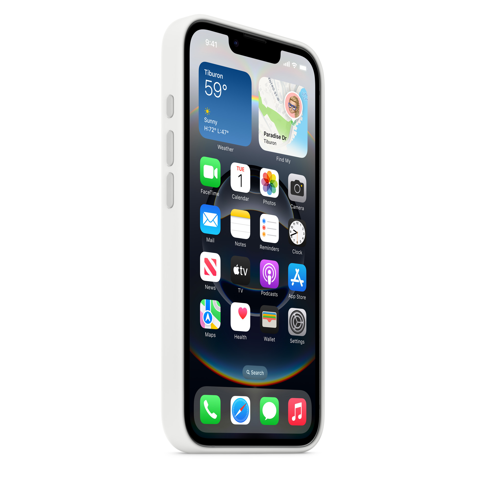 Силиконовый чехол Naturally Silicone Case with MagSafe White для iPhone 16e