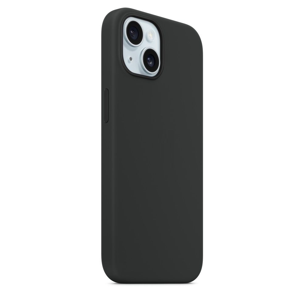 Силиконовый чехол Naturally Silicone Case with MagSafe Black для iPhone 15