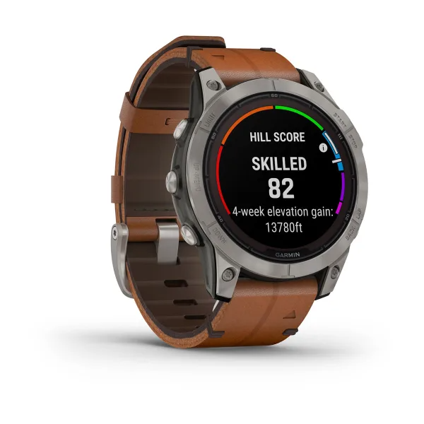 Умные часы Garmin fenix 7 Pro – Sapphire Solar Edition Titanium with Chestnut Leather Band (010-02777-30)