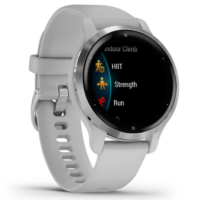 Умные часы Garmin Venu 2S Silver Stainless Steel Bezel with Mist Gray Case and Silicone Band (010-02429-12)