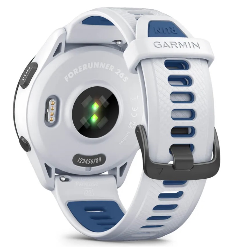 Умные часы Garmin Forerunner 265 Black Bezel with Whitestone Case and Whitestone/Tidal Blue Silicone Band (010-02810-11)