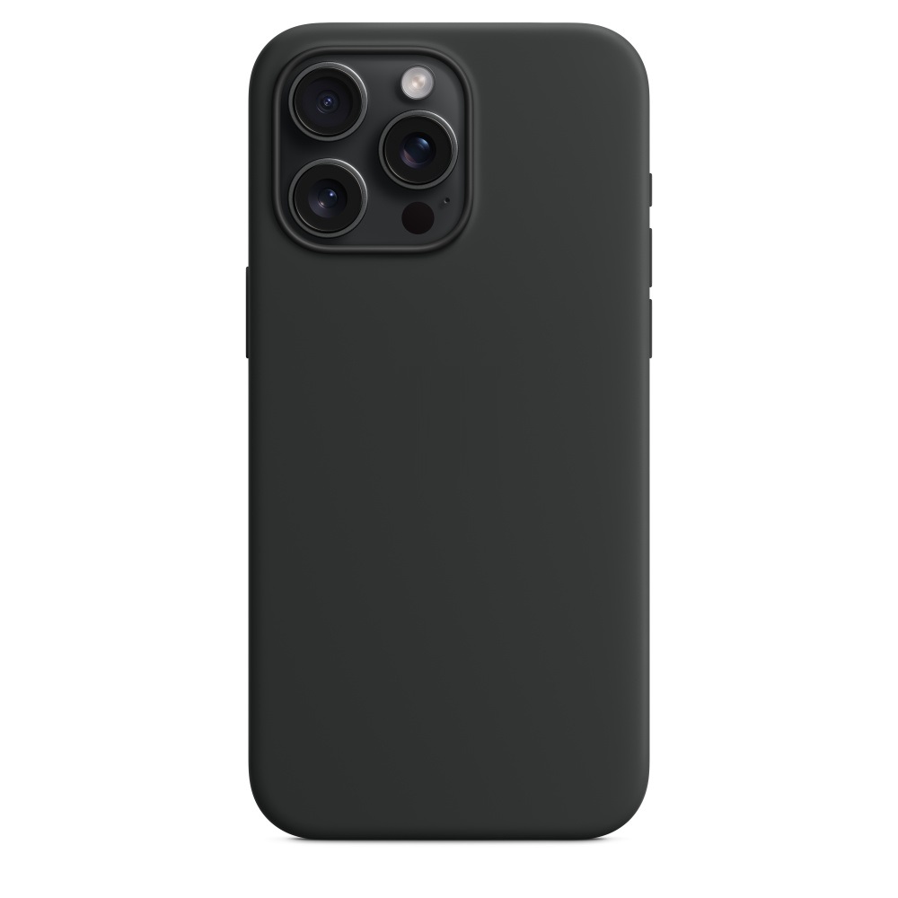 Силиконовый чехол Naturally Silicone Case with MagSafe Black для iPhone 15 Pro Max
