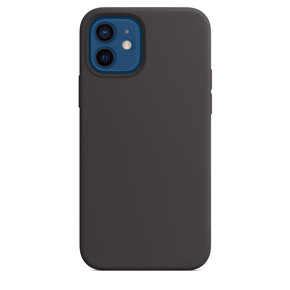 Силиконовый чехол Naturally Silicone Case with MagSafe Black для iPhone 12 mini