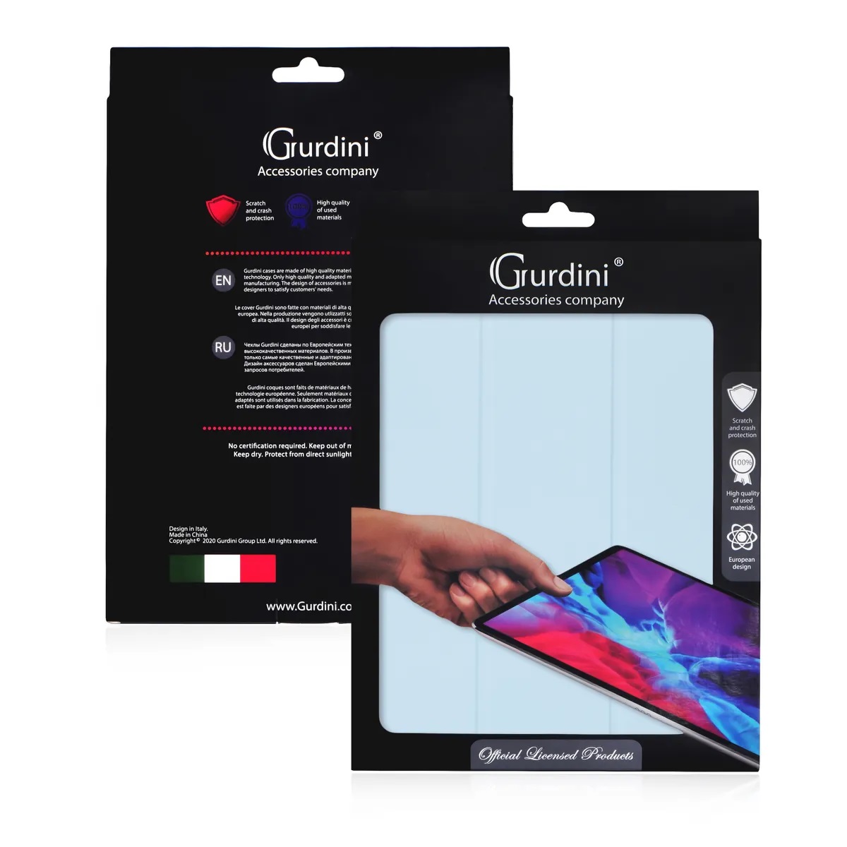 Чехол-книжка Gurdini Milano Series (pen slot) для iPad Air 10.9 Cloud Blue