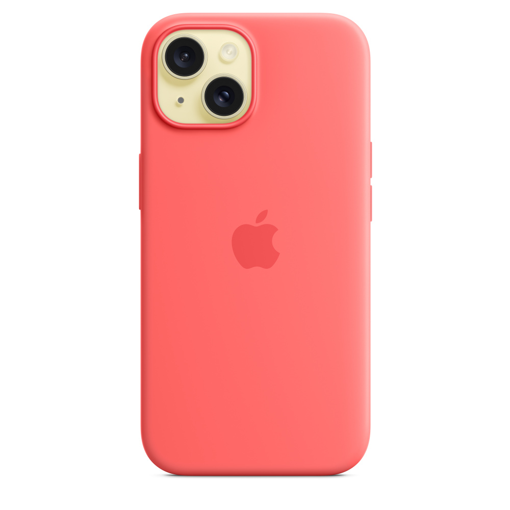 Силиконовый чехол Apple iPhone 15 Silicone Case with MagSafe - Guava (MT0V3ZM/A) для iPhone 15