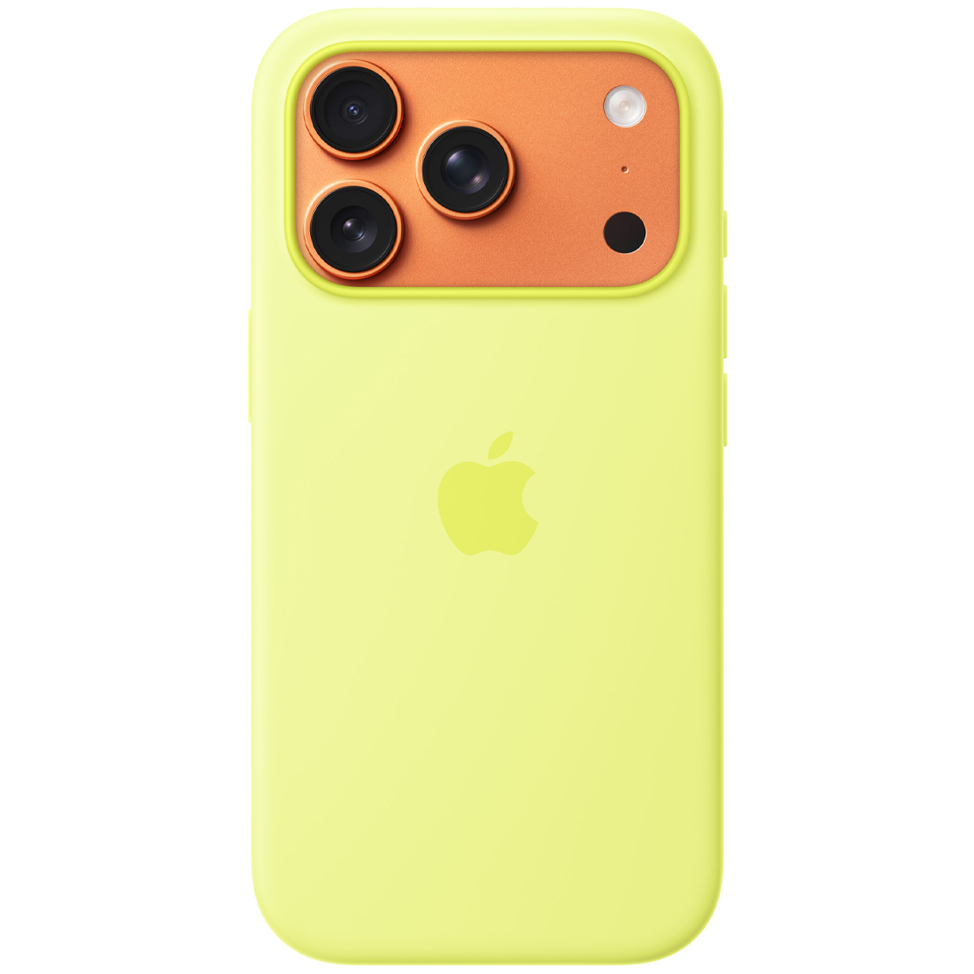 Силиконовый чехол Apple iPhone 17 Pro Silicone Case with MagSafe – Neon Yellow (MGFF4ZM/A)