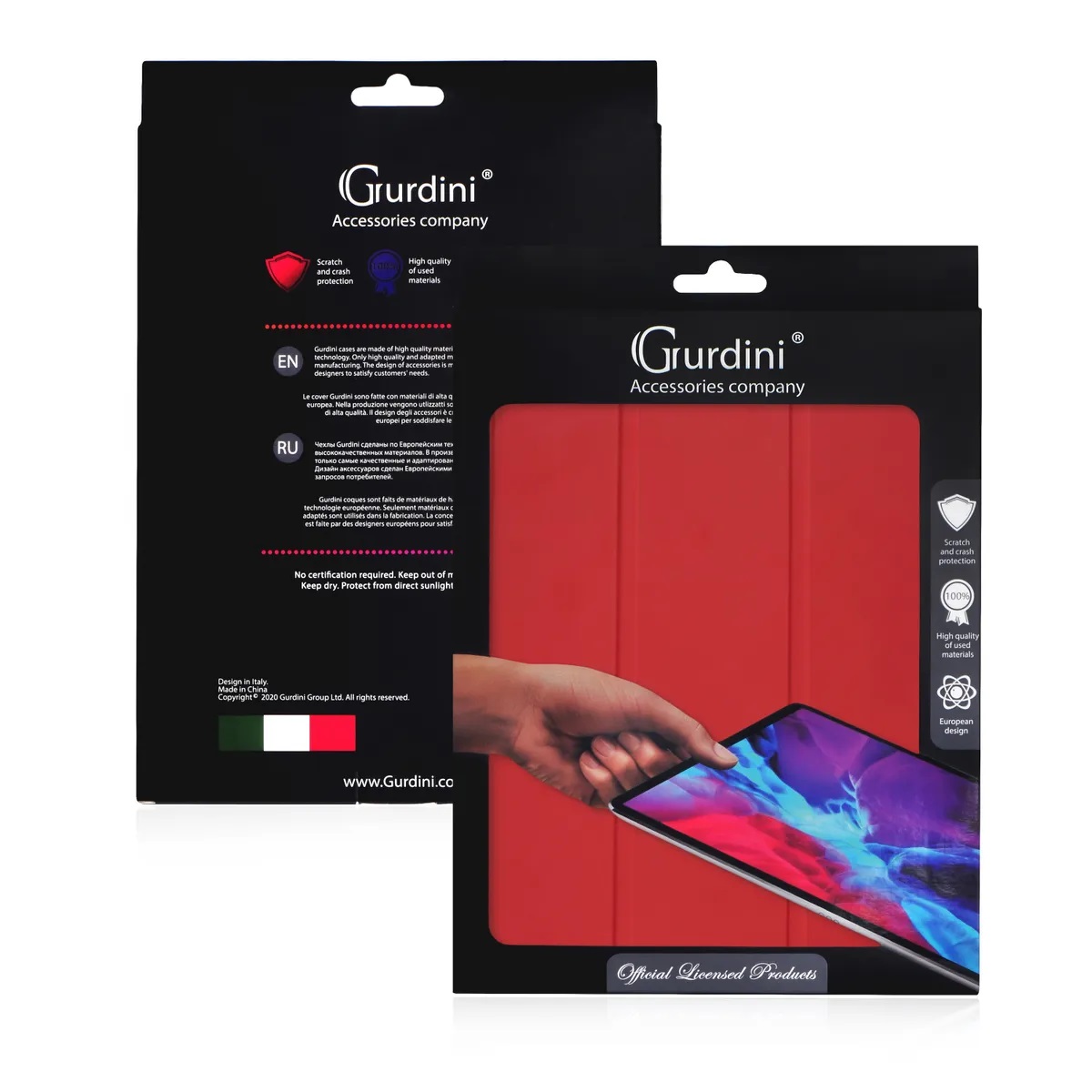 Чехол-книжка Gurdini Milano Series (pen slot) для iPad Pro 11 Red