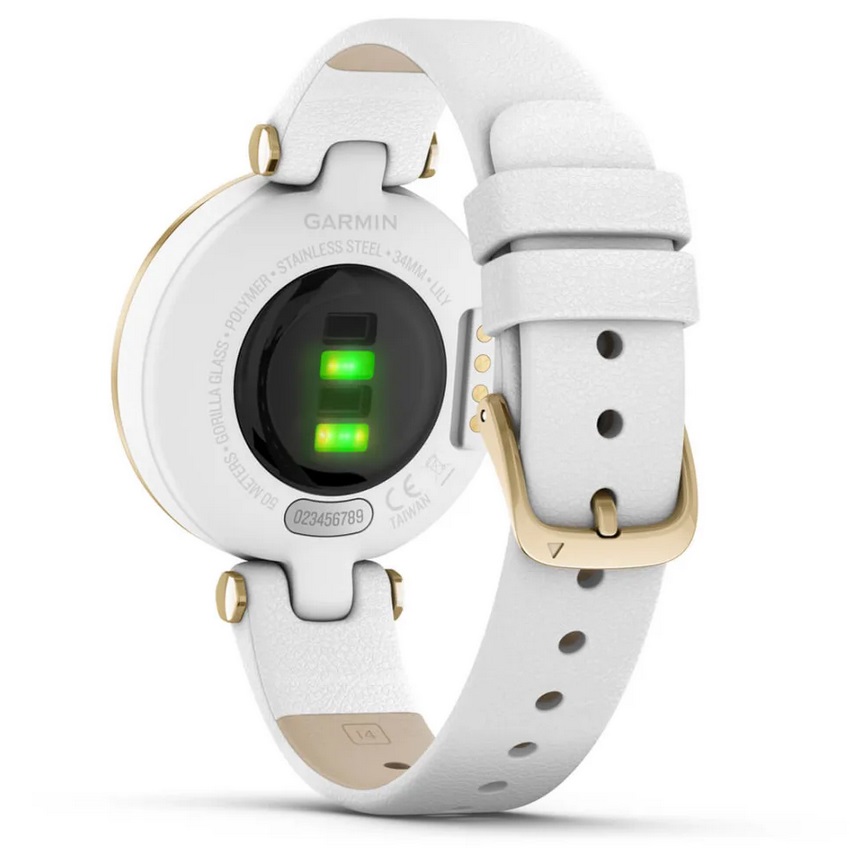 Умные часы Garmin Lily - Classic Edition Light Gold Bezel with White Case and Italian Leather Band (010-02384-B3)