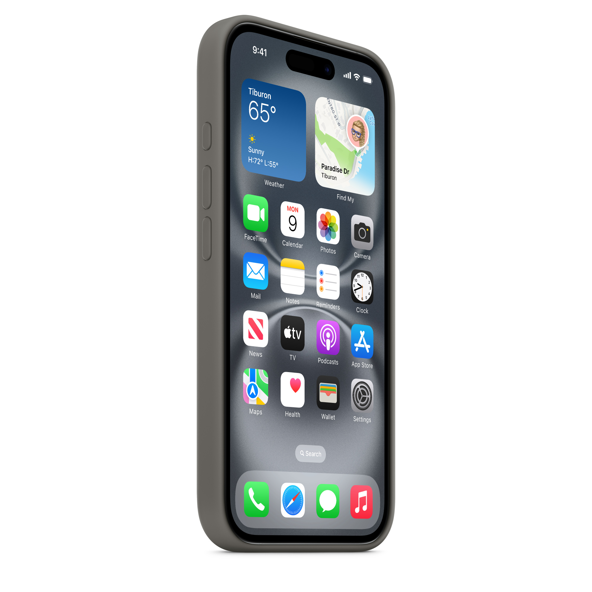 Силиконовый чехол Naturally Silicone Case with MagSafe Stone Gray для iPhone 16