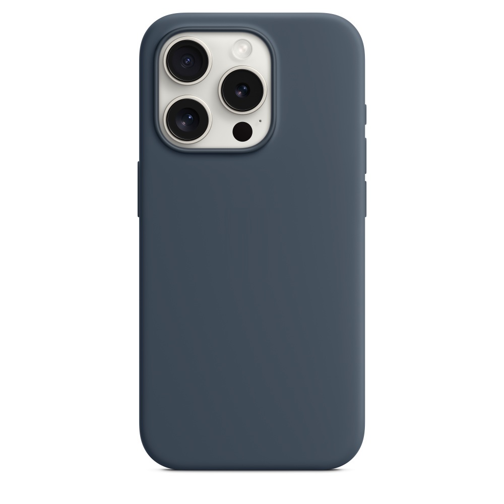 Силиконовый чехол Naturally Silicone Case with MagSafe Storm Blue для iPhone 15 Pro