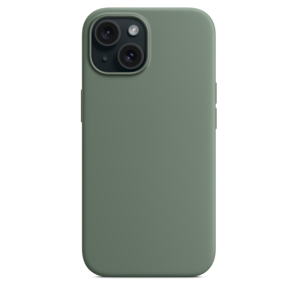 Силиконовый чехол Naturally Silicone Case with MagSafe Cypress для iPhone 15