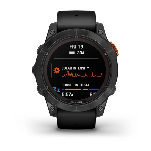 Умные часы Garmin fenix 7 Pro – Solar Edition Slate Gray with Black Band (010-02777-00)