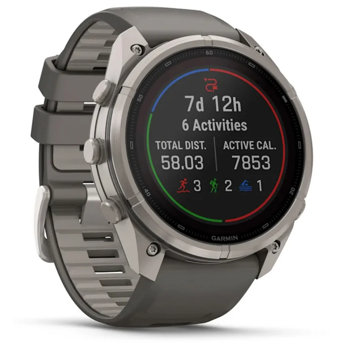 Умные часы Garmin fenix 9 Pro - 51 mm inReach Solar Titanium with Pebble Grey Silicone Band (010-04339-01)
