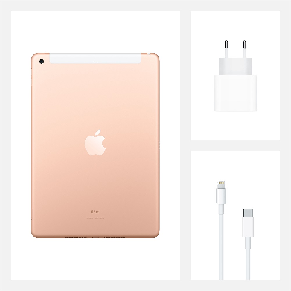 Планшет Apple iPad (2020) 128Gb Wi-Fi + Cellular Gold (MYMN2RU/A)