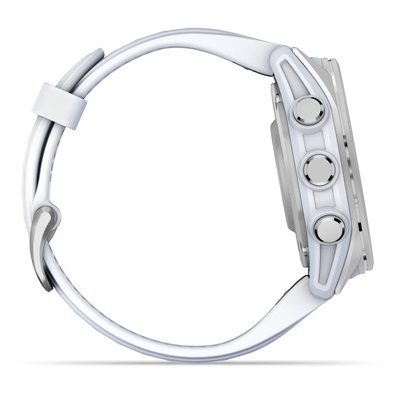 Умные часы Garmin fenix 8 – 43 mm AMOLED Silver with Whitestone Silicone band (010-02903-00)