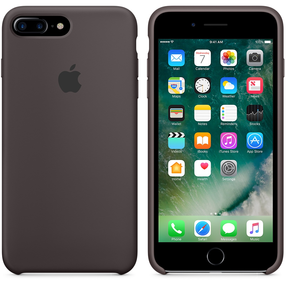 Силиконовый чехол Apple iPhone 7 Plus Silicone Case Cocoa (MMT12ZM/A) для iPhone 7 Plus/iPhone 8 Plus