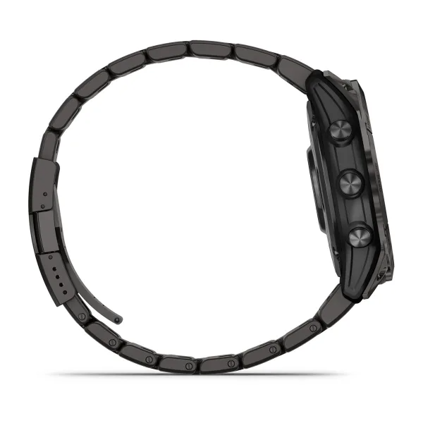 Умные часы Garmin fenix 7X Pro – Sapphire Solar Edition Carbon Gray DLC Titanium with Vented Titanium Bracelet (010-02778-30)
