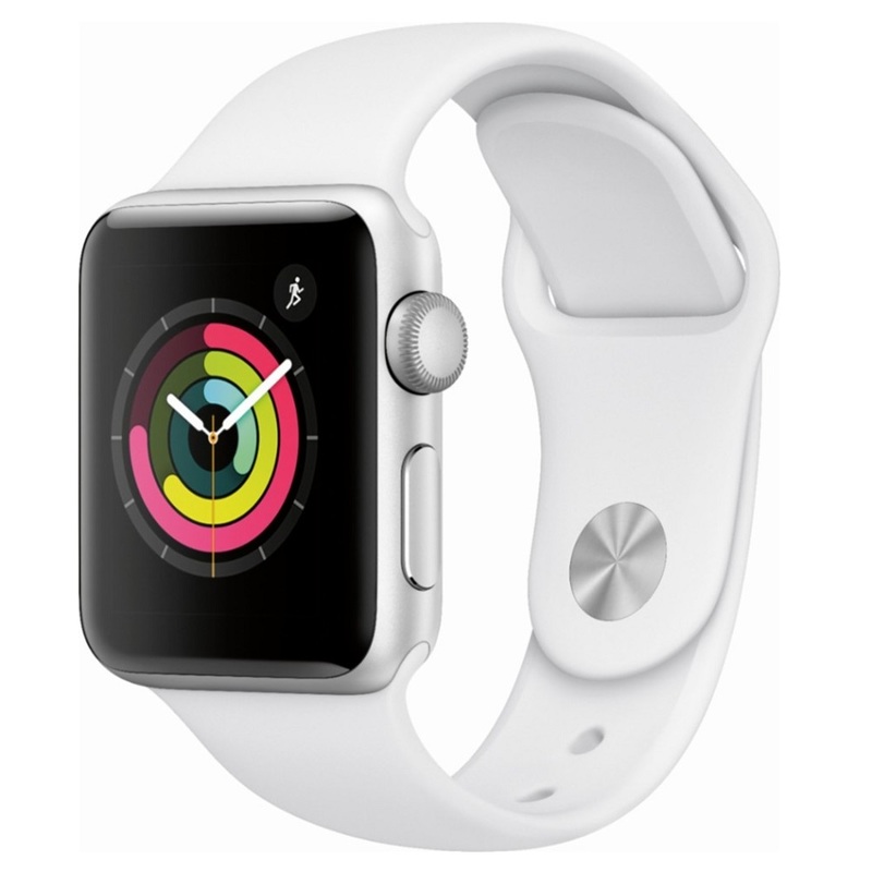 Часы Apple Watch Series 3 38mm (MTEY2RU/A) (Silver Aluminum Case with White Sport Band)