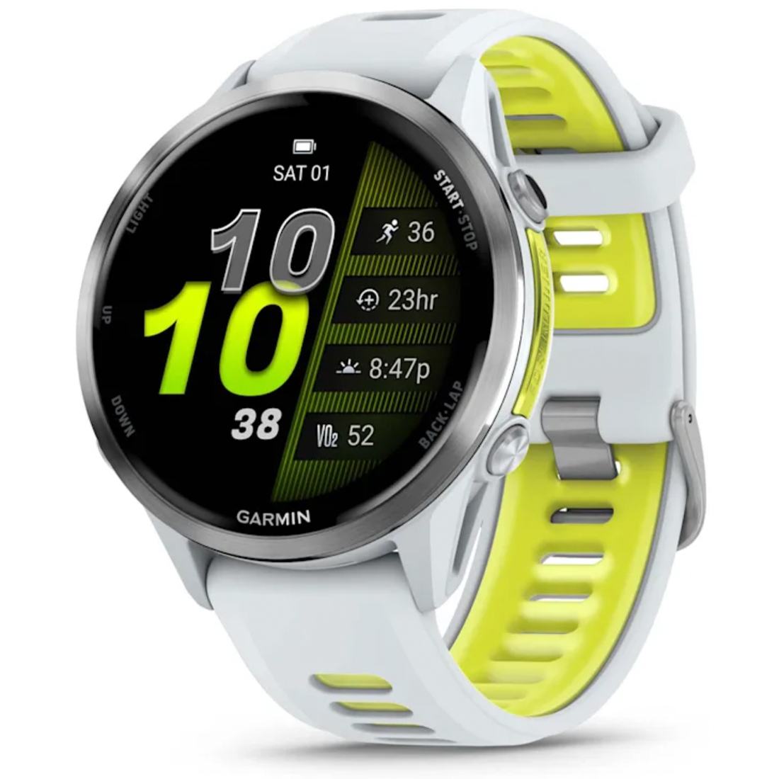 Умные часы Garmin Forerunner 970 Titanium with Whitestone Case and Whitestone/Translucent Amp Yellow Band (010-02969-11)