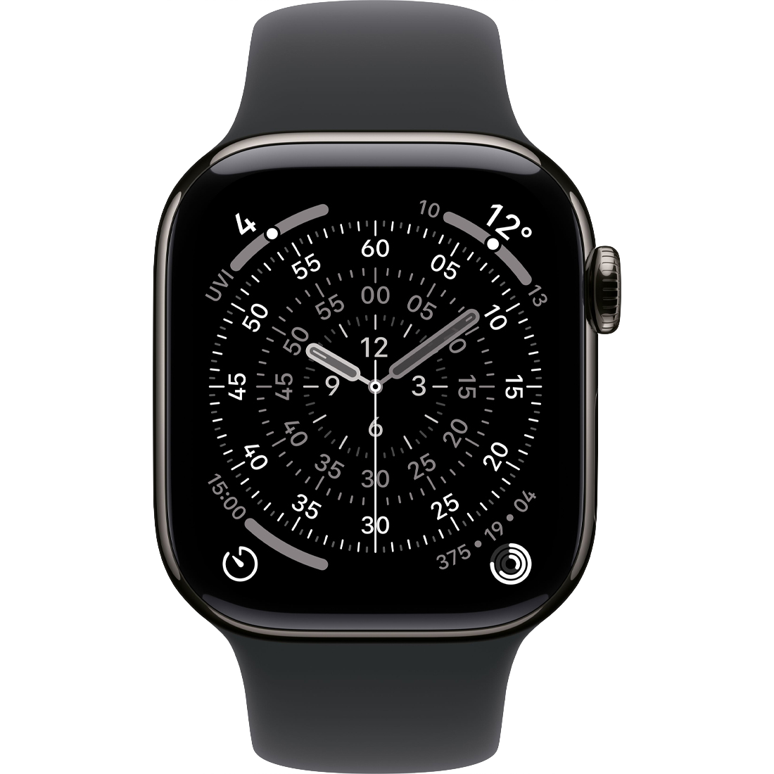 Умные часы Apple Watch Series 11 GPS + Cellular, 42mm Slate Titanium Case with Black Sport Band - M/L