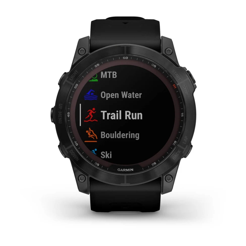 Умные часы Garmin fenix 7X – Sapphire Solar Edition Black DLC Titanium with Black Band (010-02541-23)
