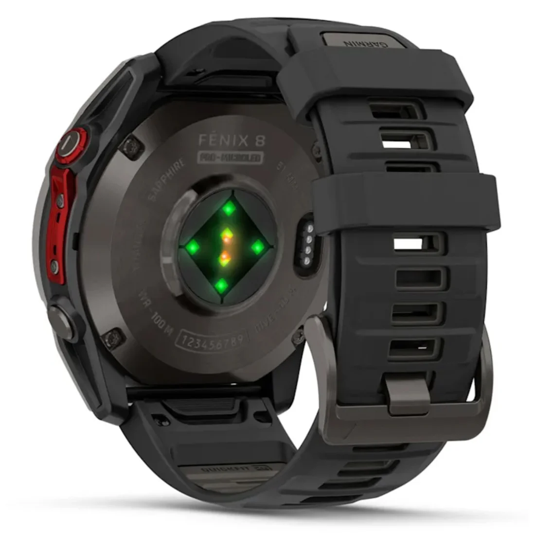 Умные часы Garmin fenix 8 – 51 mm MicroLED Sapphire Titanium Carbon Gray DLC with Black/pebble gray silicone strap (010-03380-05)