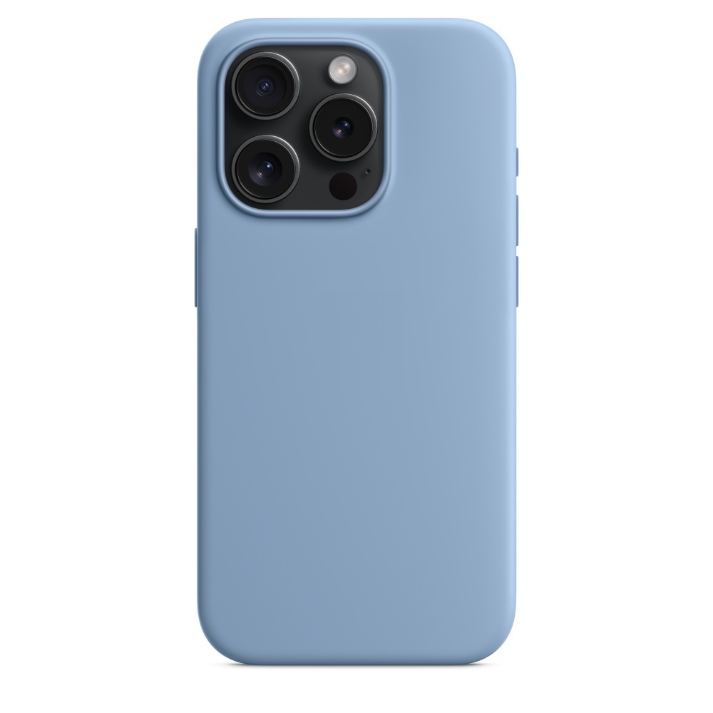 Силиконовый чехол Naturally Silicone Case with MagSafe Winter Blue для iPhone 15 Pro