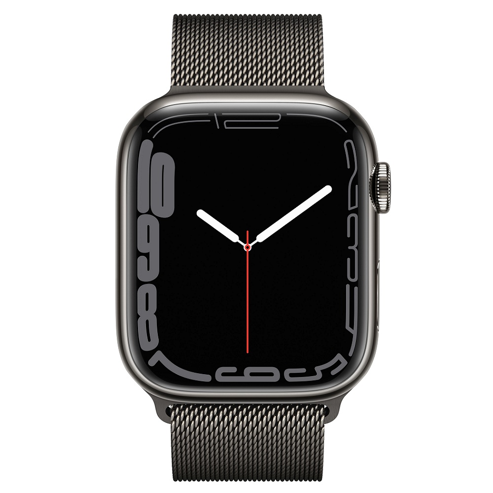 Часы Apple Watch Series 7 GPS + Cellular 45mm (MKL33) (Graphite Stainless Steel Case with Graphite Milanese Loop)