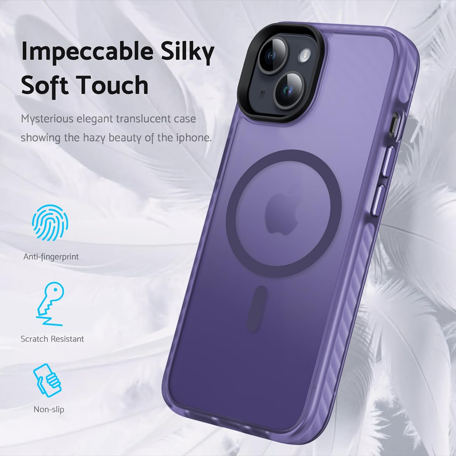 Чехол Gurdini Nano Series with Magsafe Purple для iPhone 15