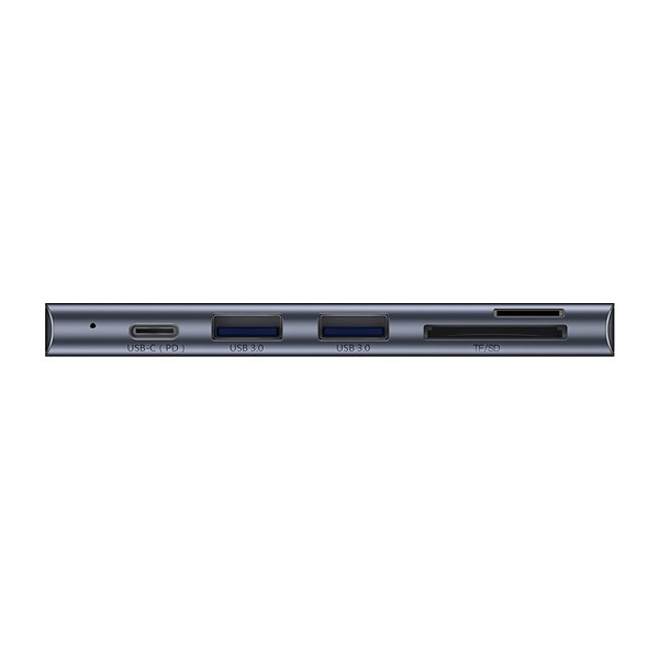 USB-концентратор Baseus Type-C Harmonica HUB Adapter Type-C to 2xUSB3.0/SD/TF/Type-C PD (CAHUB-K0G) для Macbook