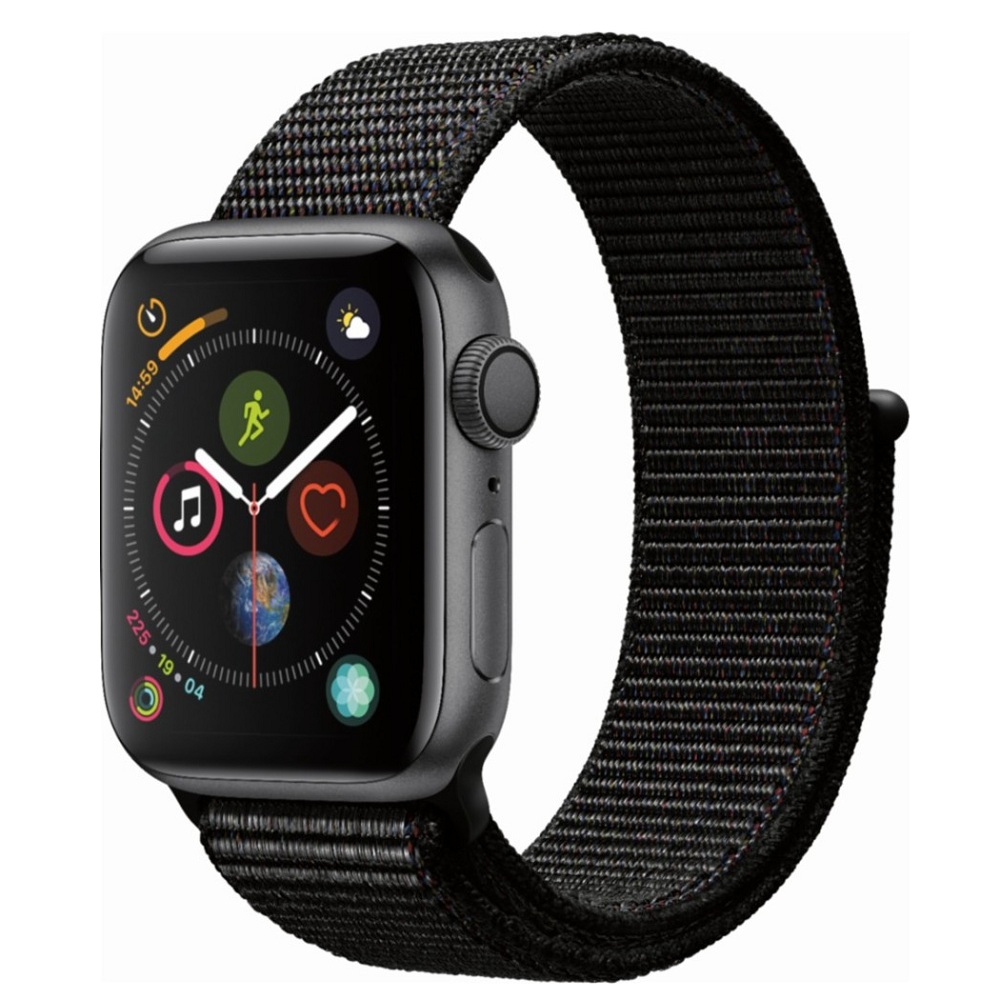 Часы Apple Watch Series 4 GPS 44mm (Space Gray Aluminum Case with Black Sport Loop) (MU6E2)
