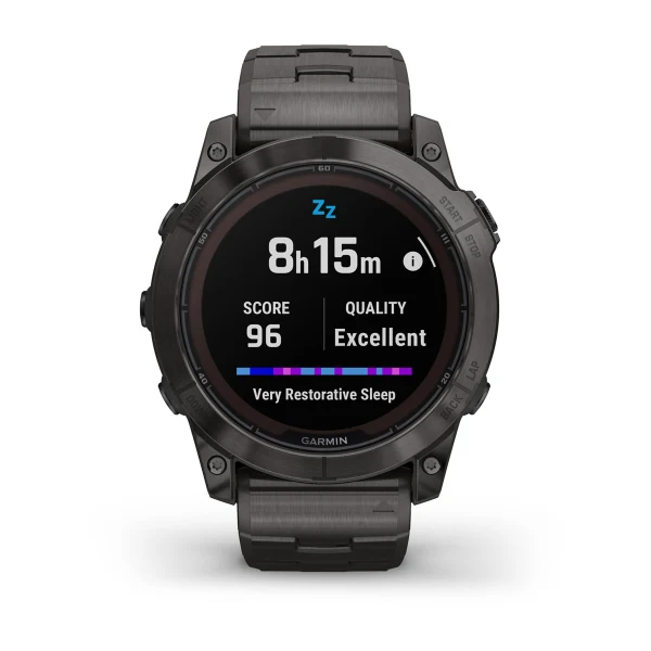Умные часы Garmin fenix 7X Pro – Sapphire Solar Edition Carbon Gray DLC Titanium with Vented Titanium Bracelet (010-02778-30)