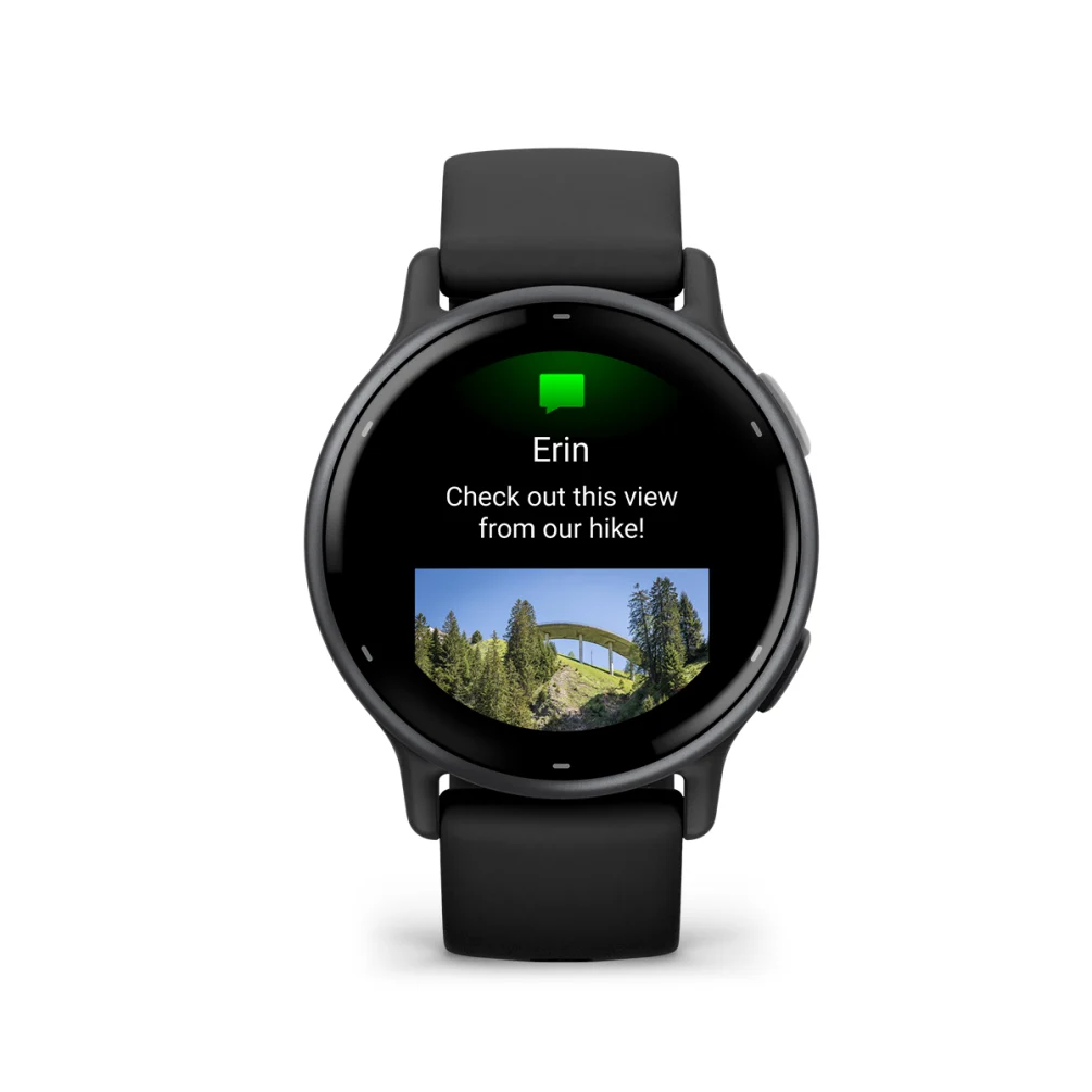 Умные часы Garmin vivoactive 5 Slate aluminium bezel with black case and silicone band (010-02862-10)