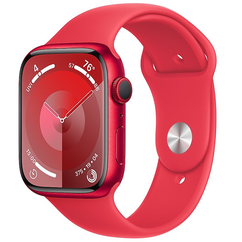 Умные часы Apple Watch Series 9 GPS, 45mm (PRODUCT)RED Aluminium Case with (PRODUCT)RED Sport Band - M/L