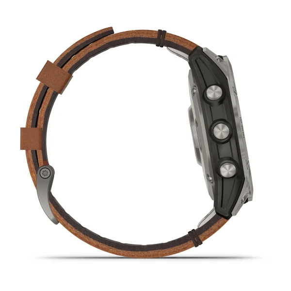Умные часы Garmin fenix 7 Pro – Sapphire Solar Edition Titanium with Chestnut Leather Band (010-02777-30)