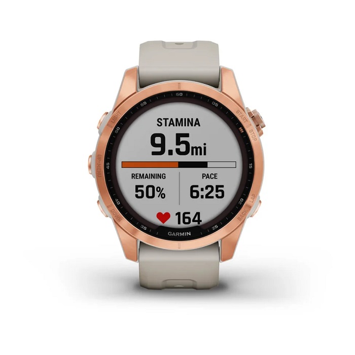 Умные часы Garmin fenix 7S – Solar Edition Rose Gold with Light Sand Band (010-02539-11)