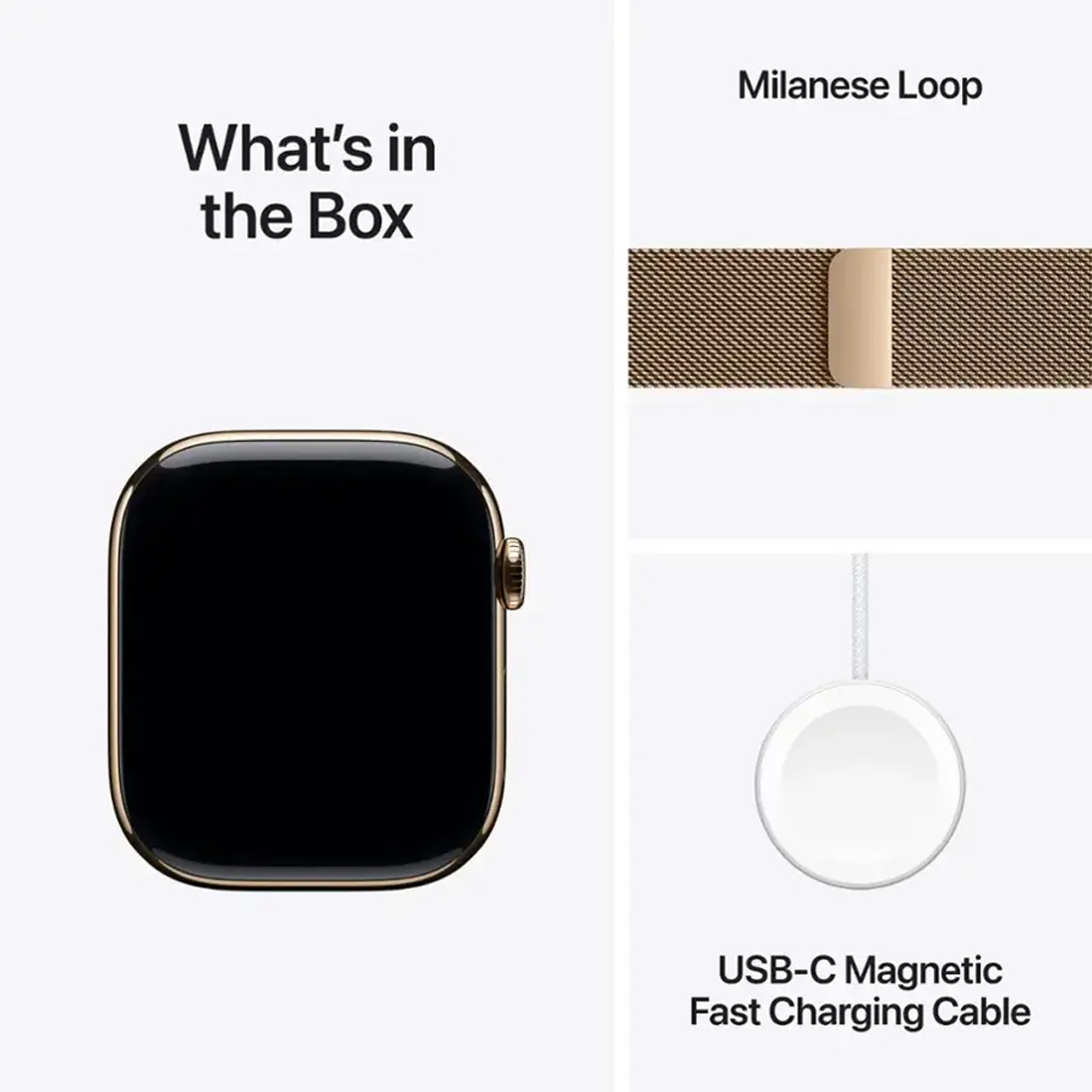 Умные часы Apple Watch Series 11 GPS + Cellular, 46mm Gold Titanium Case with Gold Milanese Loop - S/M