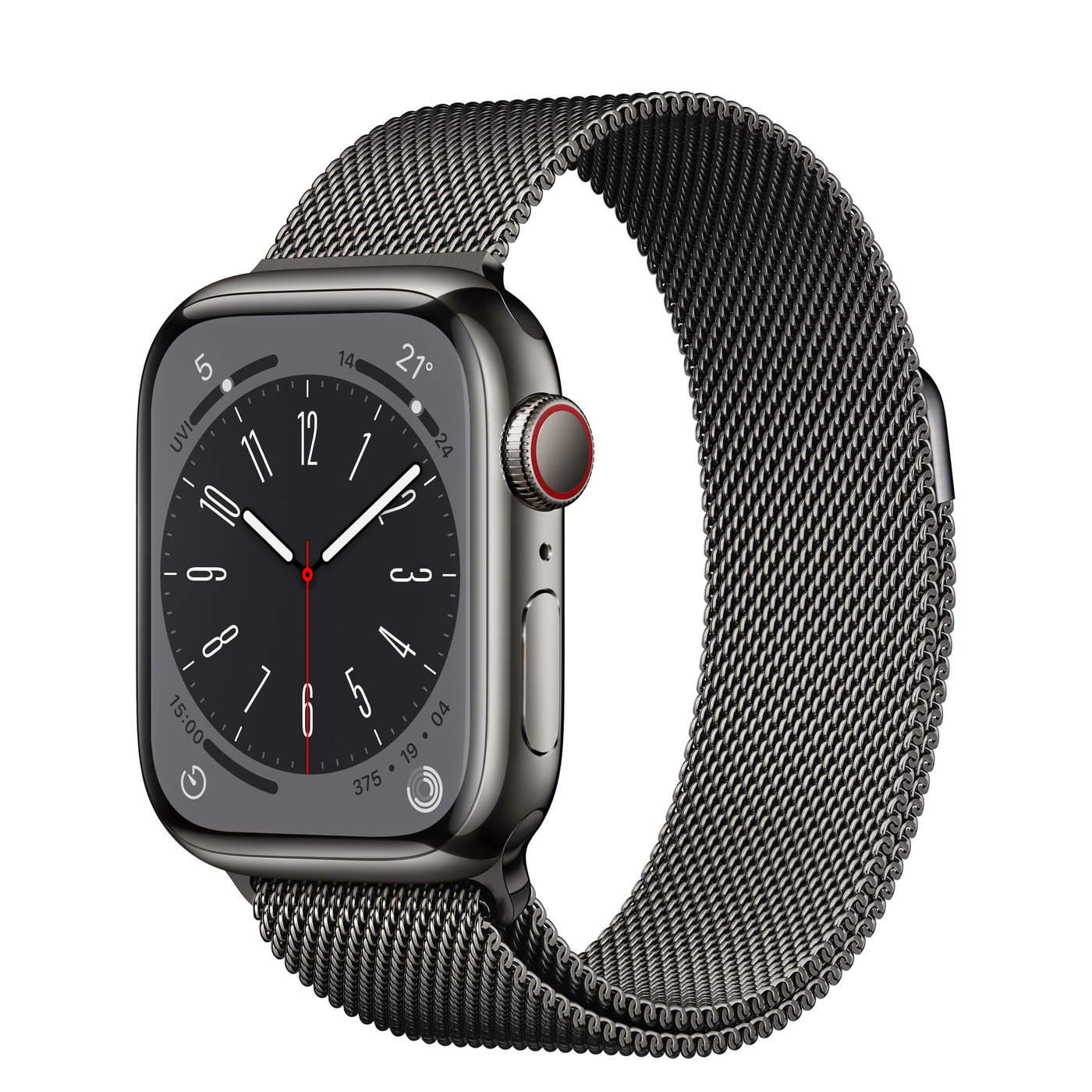 Часы Apple Watch Series 8 GPS + Cellular 41mm (Graphite Stainless Steel Case with Graphite Milanese Loop)