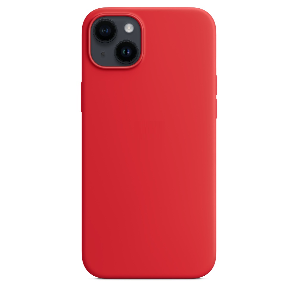 Силиконовый чехол Naturally Silicone Case with MagSafe Red для iPhone 14 Plus
