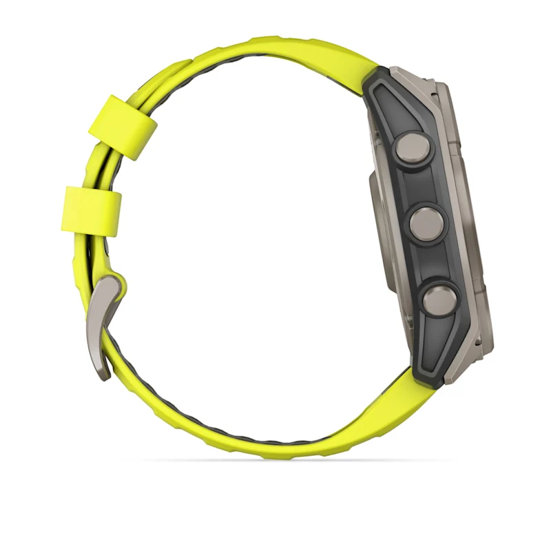 Умные часы Garmin fenix 8 – 51 mm Solar Sapphire titanium with an amp yellow/graphite silicone band (010-02907-21)